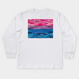 Bi Flag Collage Kids Long Sleeve T-Shirt